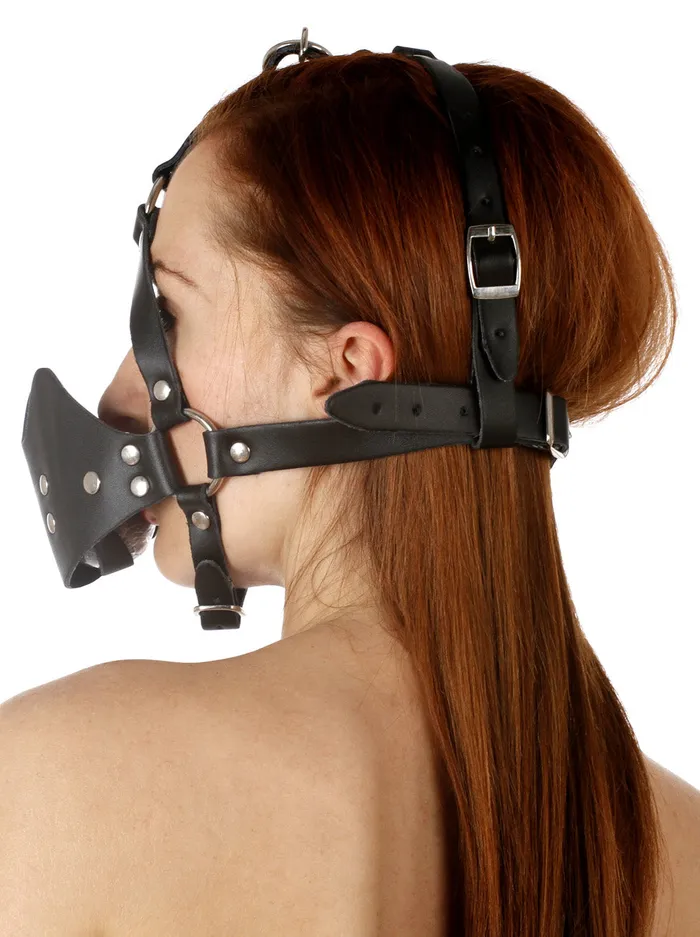 Male Sex Toys HonourSkintwocom Leather Head Harness Ball Gag