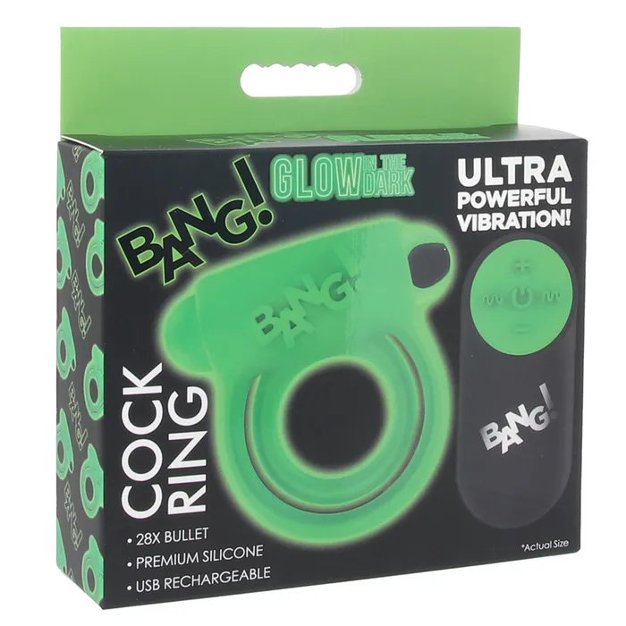 XR Brands Female Sex Toys Bang GlowintheDark Ring Vibe