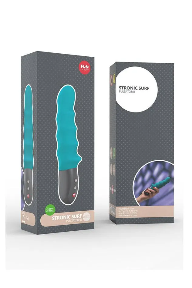 Fun Factory Fun Factory Stronic Surf Ribbed Pulsator Petrol Female Sex Toys