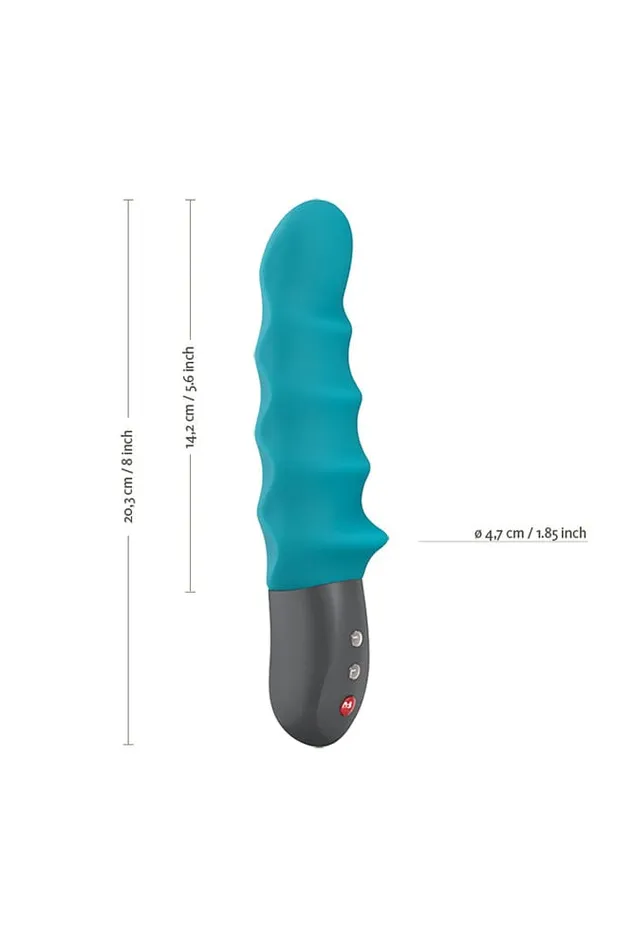 Fun Factory Fun Factory Stronic Surf Ribbed Pulsator Petrol Female Sex Toys