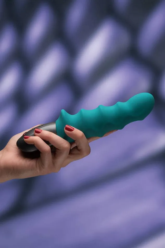 Fun Factory Fun Factory Stronic Surf Ribbed Pulsator Petrol Female Sex Toys