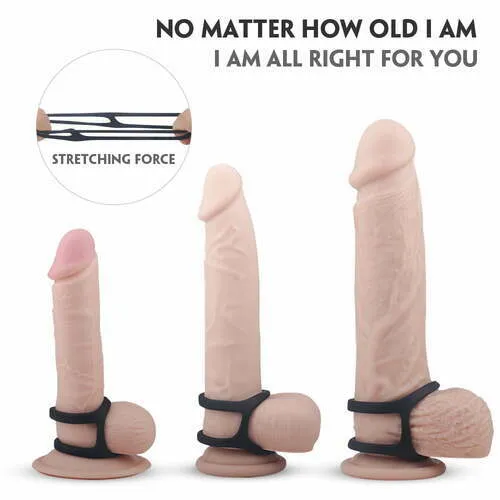 Male Sex Toys AcmeJoy Acmejoy Liquid Silicone Penis Sleeve Cock Ring