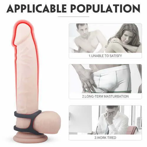 Male Sex Toys AcmeJoy Acmejoy Liquid Silicone Penis Sleeve Cock Ring