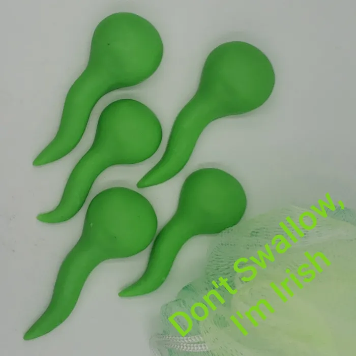 St Patrick Irish Couple Humor Shamrock Green Nutz Nude ILU VJ White Spermie Its the Bomb Vibrators