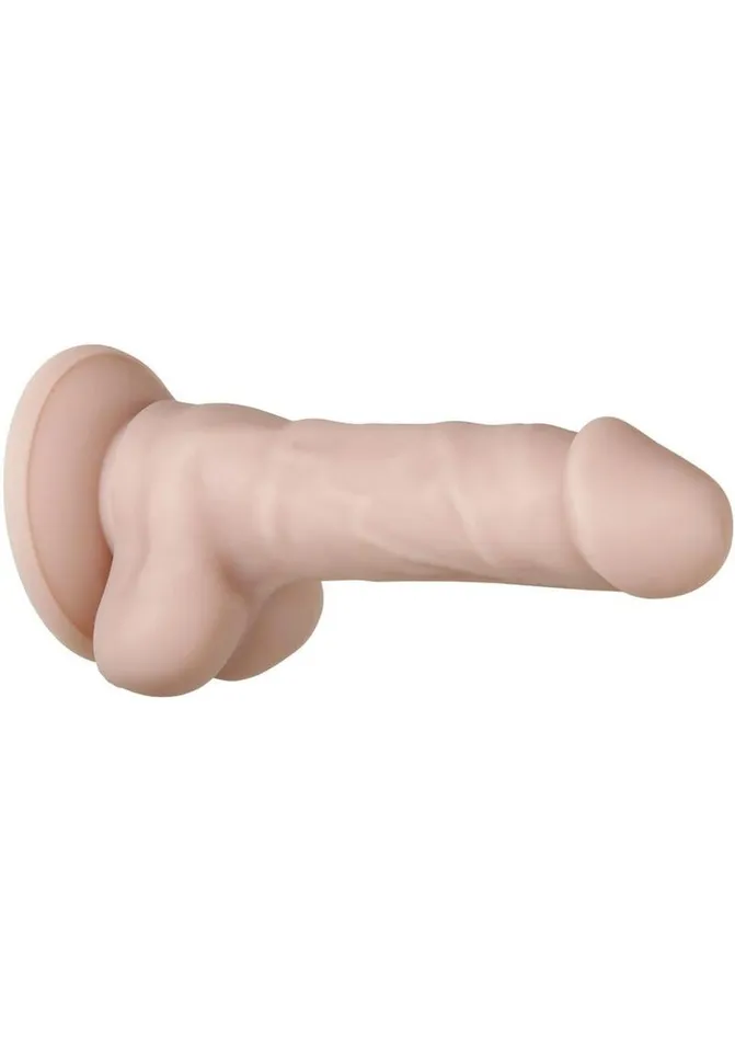 Dildos Evolved Real Supple Poseable Silicone Dildo with Balls