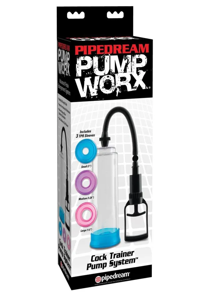 Pump Worx Pump Worx Cock Trainer Pump System with 3 Sleeves Male Sex Toys