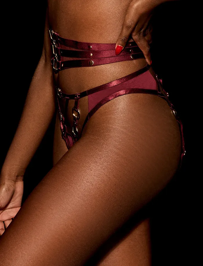 Vibrators Honey Birdette Jowal Port Wine Garter Belt